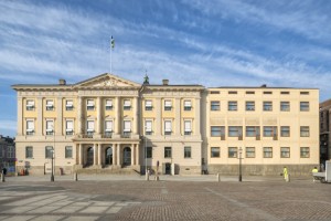 Framsidan av Rådhuset på Gustaf Adolfs Torg.