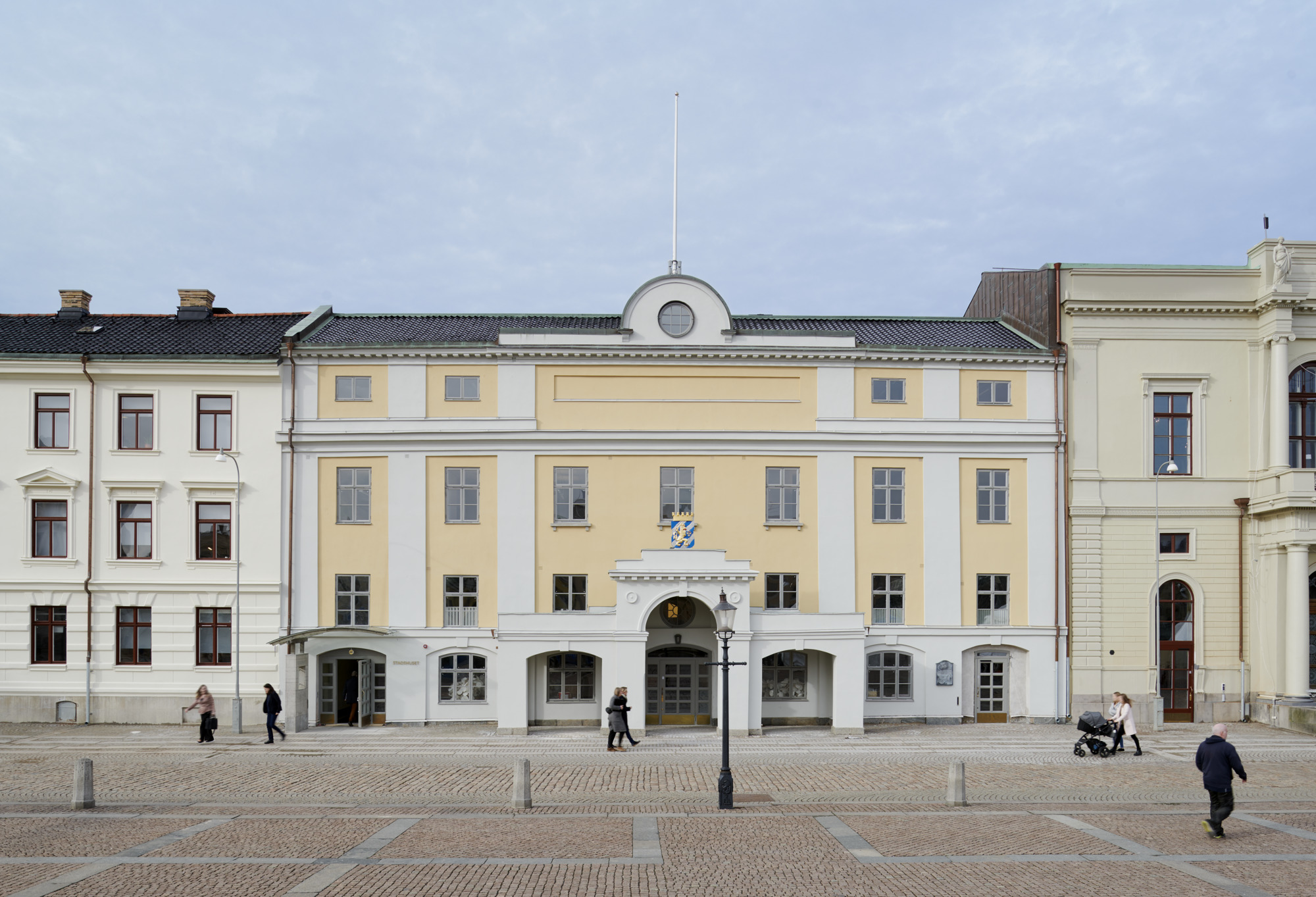 Exteriörbild på Stadshuset från Gustaf Adolfs Torg