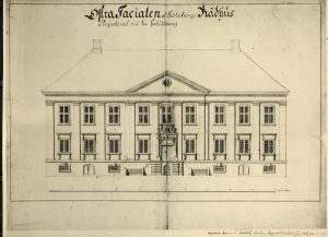 Ritning av Göteborgs rådhus